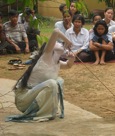 Eiko in a Cambodian Village